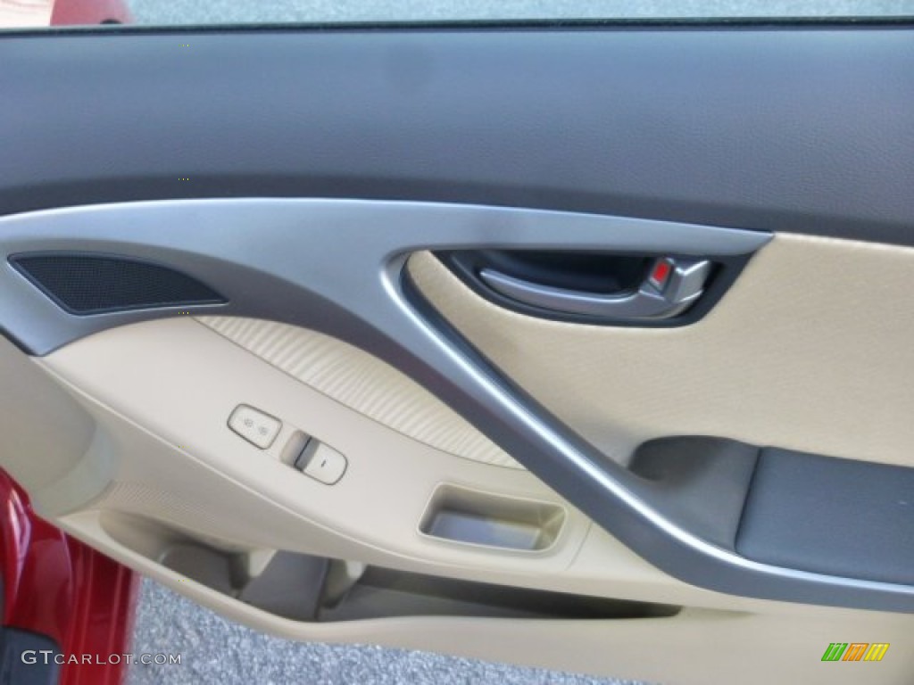 2013 Elantra GLS - Red Allure / Beige photo #11