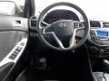 2013 Hyundai Accent Black Interior Steering Wheel Photo