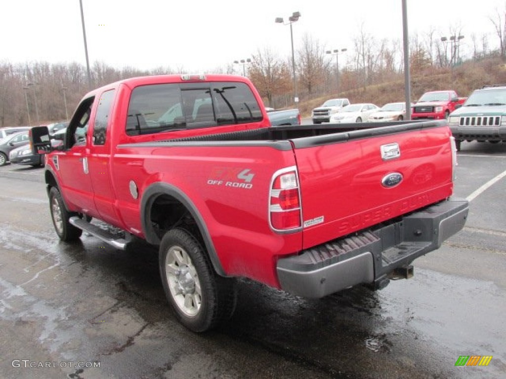 2008 F350 Super Duty FX4 Crew Cab 4x4 - Bright Red / Black photo #5