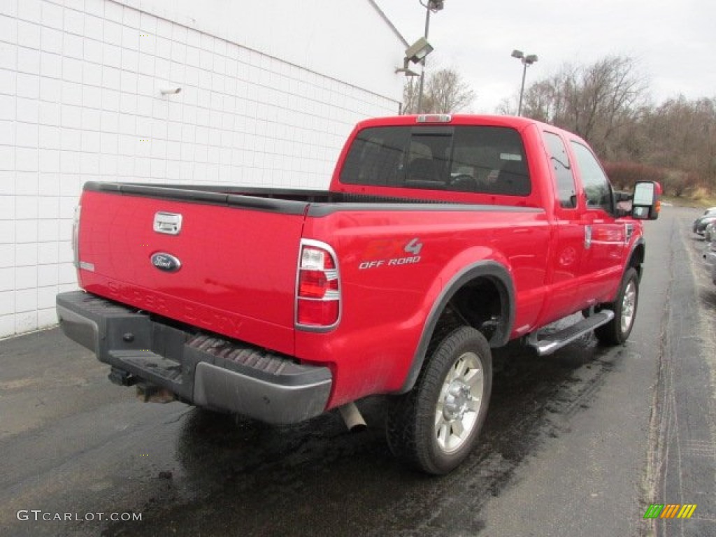 Bright Red 2008 Ford F350 Super Duty FX4 Crew Cab 4x4 Exterior Photo #77695554