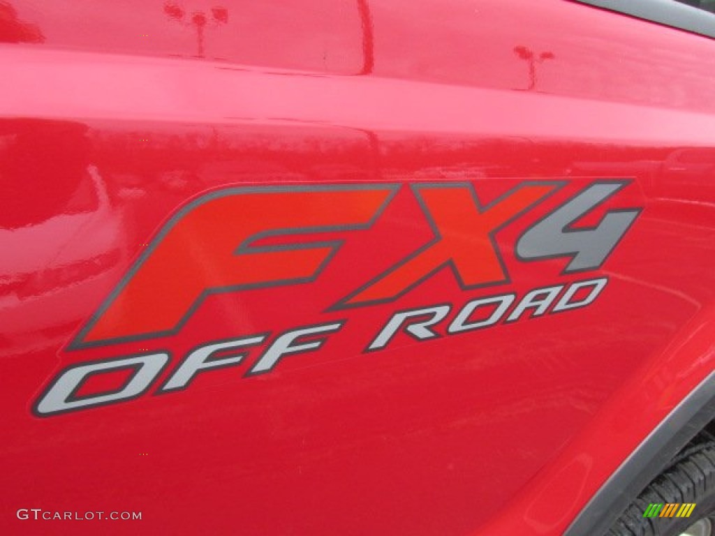 2008 F350 Super Duty FX4 Crew Cab 4x4 - Bright Red / Black photo #7