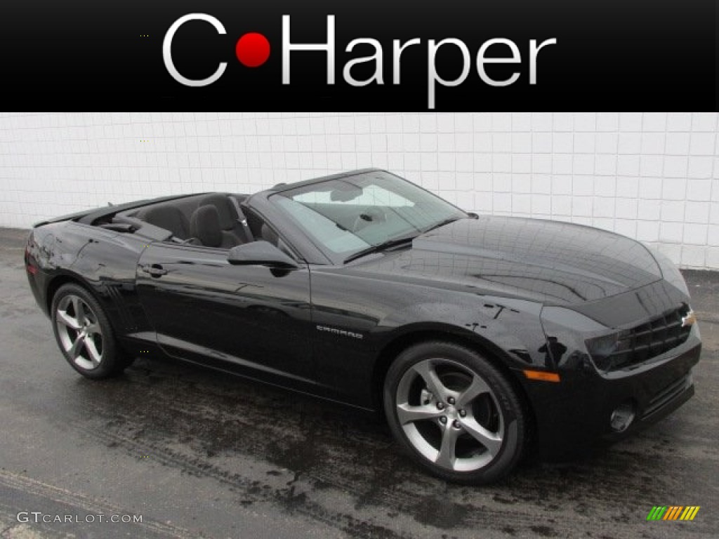 2012 Camaro LT Convertible - Black / Black photo #1