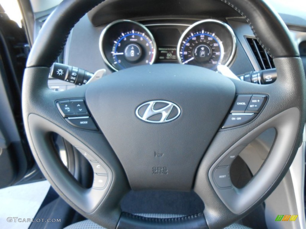 2012 Hyundai Sonata SE 2.0T Gray Steering Wheel Photo #77697229