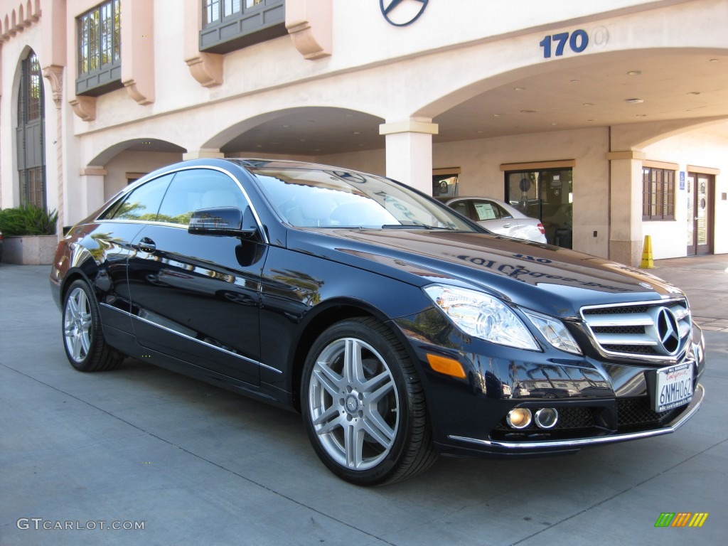 Capri Blue Metallic 2010 Mercedes-Benz E 350 Coupe Exterior Photo #77697420