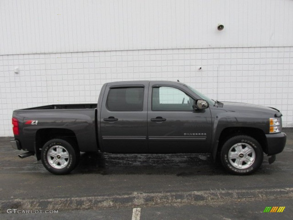 Taupe Gray Metallic 2010 Chevrolet Silverado 1500 LT Crew Cab 4x4 Exterior Photo #77697975