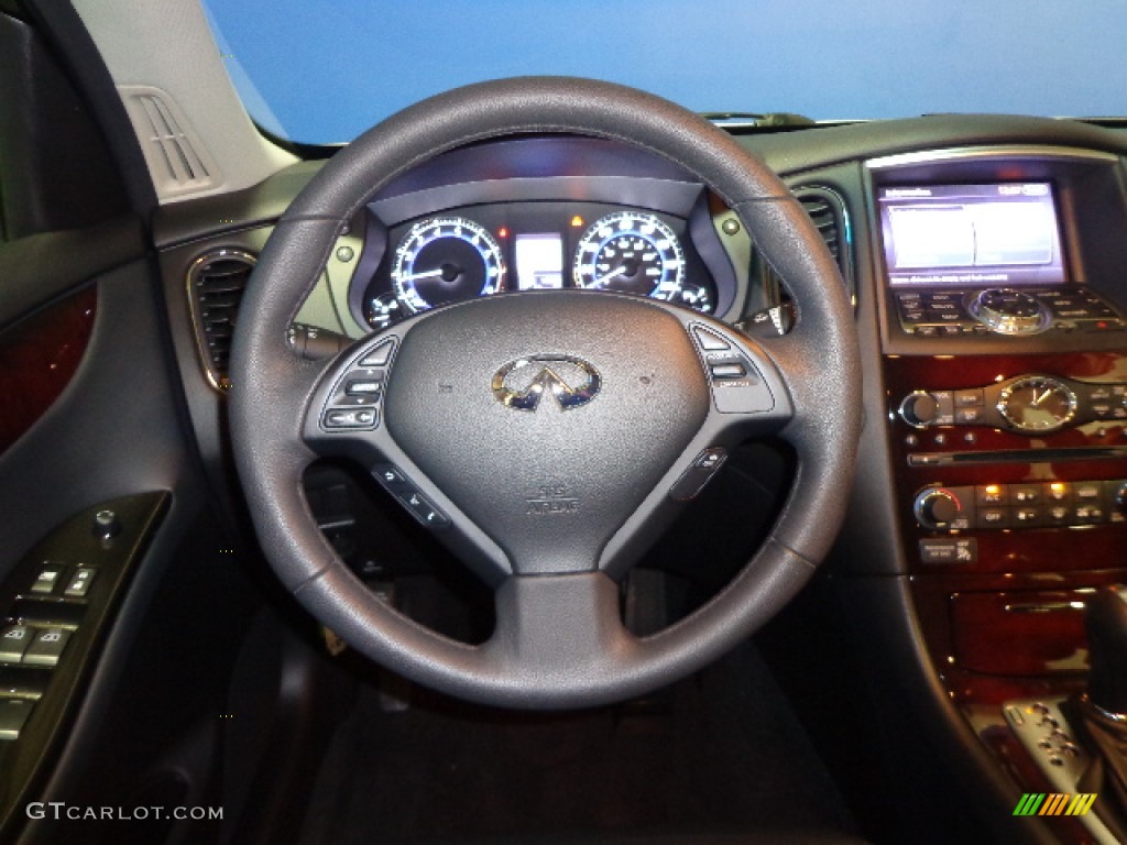 2012 Infiniti EX 35 AWD Graphite Steering Wheel Photo #77699016