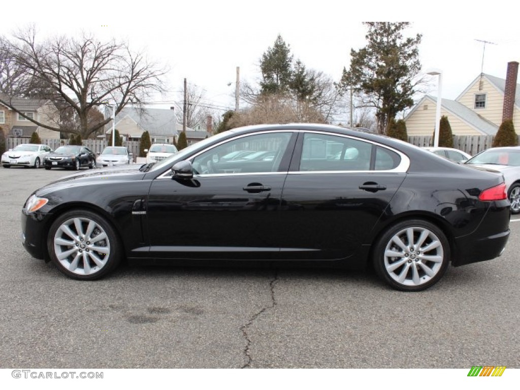 Ultimate Black 2010 Jaguar XF Premium Sport Sedan Exterior Photo #77699779