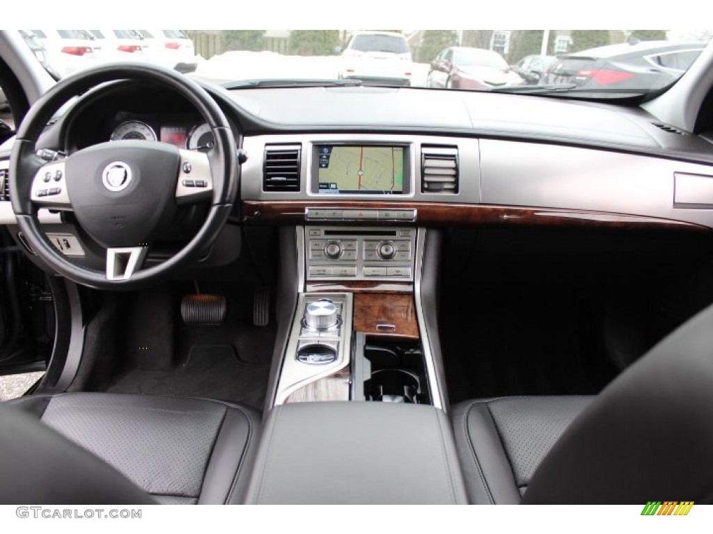 2010 Jaguar XF Premium Sport Sedan Warm Charcoal Dashboard Photo #77699919