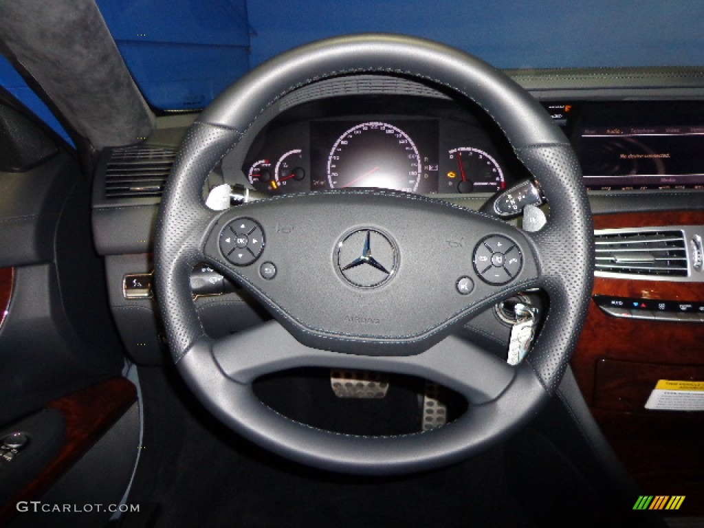 2011 Mercedes-Benz CL 63 AMG Black Steering Wheel Photo #77701168