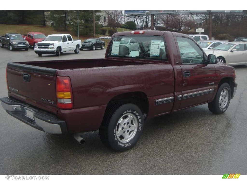 Dark Carmine Red Metallic 1999 Chevrolet Silverado 1500 LS Regular Cab Exterior Photo #77701351