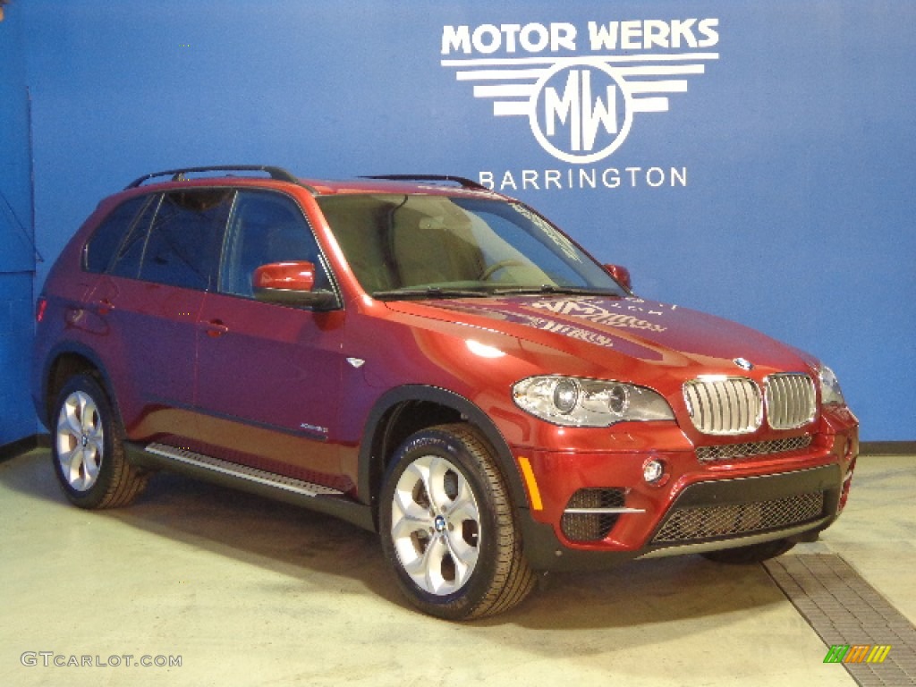 2012 X5 xDrive50i - Vermillion Red Metallic / Black photo #1