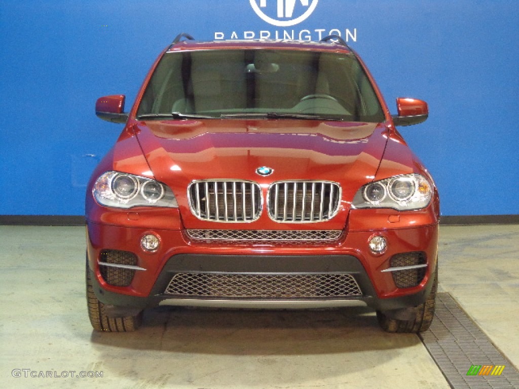 2012 X5 xDrive50i - Vermillion Red Metallic / Black photo #2