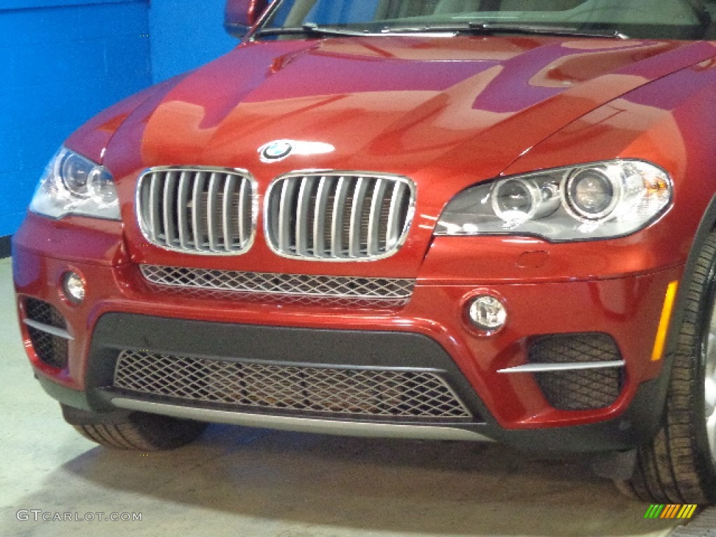 2012 X5 xDrive50i - Vermillion Red Metallic / Black photo #3