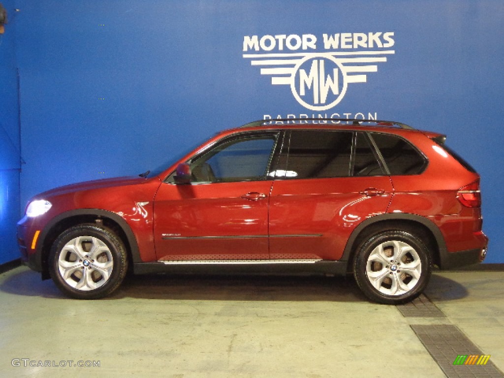 2012 X5 xDrive50i - Vermillion Red Metallic / Black photo #5