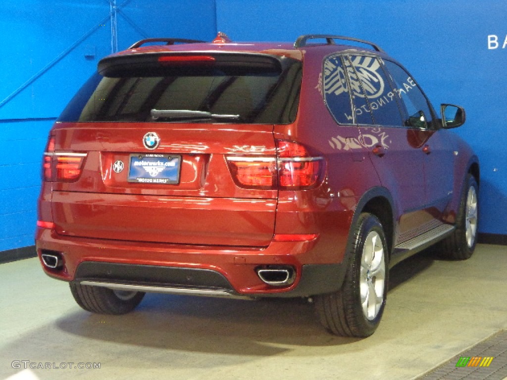 2012 X5 xDrive50i - Vermillion Red Metallic / Black photo #10