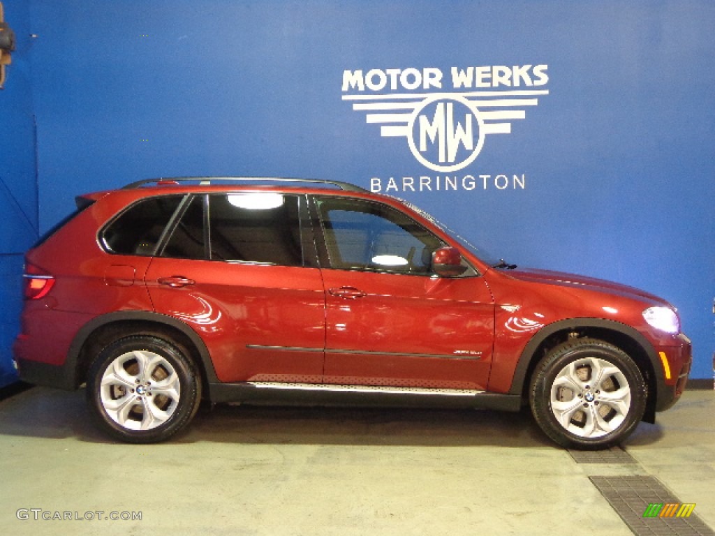 2012 X5 xDrive50i - Vermillion Red Metallic / Black photo #12