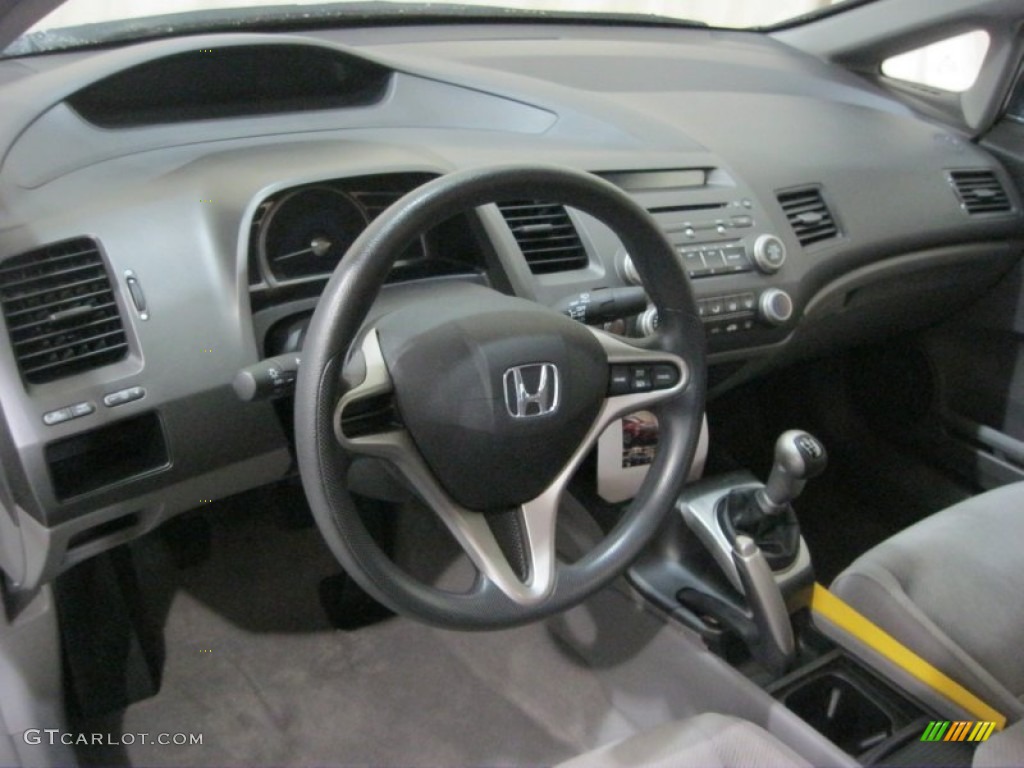 2010 Honda Civic LX Sedan Gray Dashboard Photo #77702730