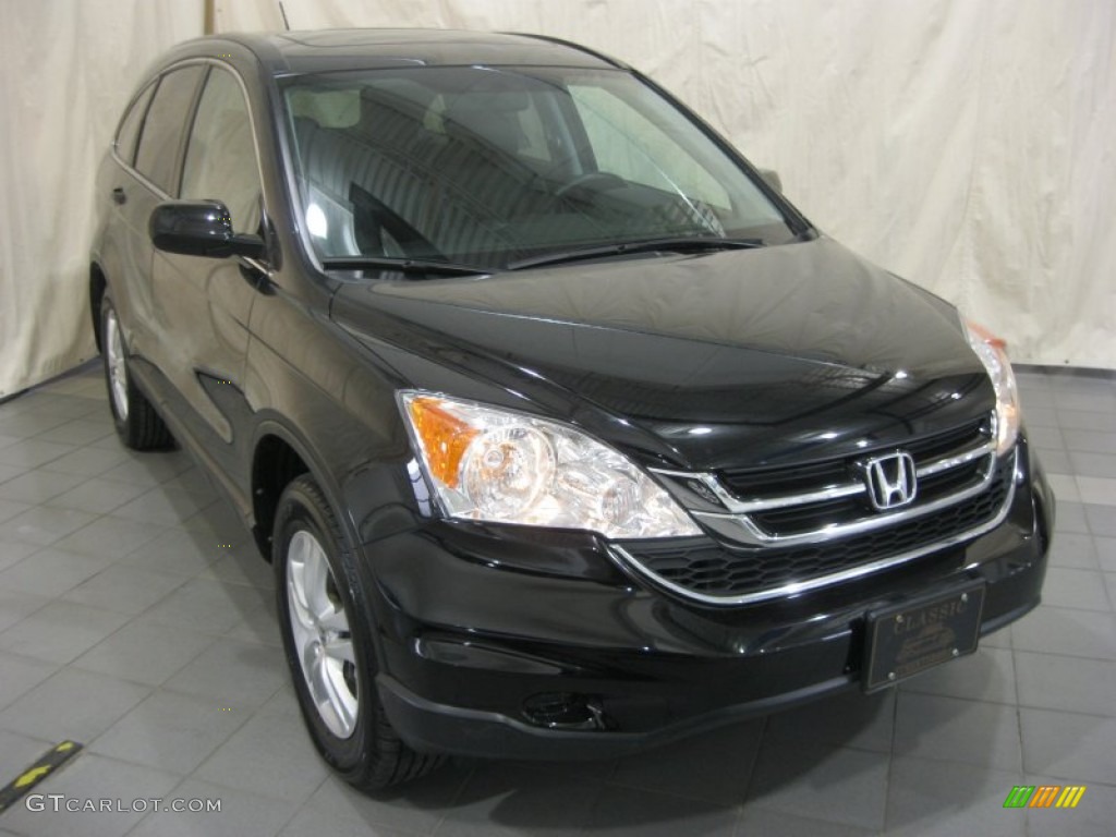 2010 CR-V EX-L - Crystal Black Pearl / Black photo #3