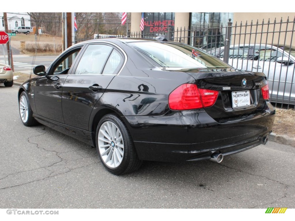 2011 3 Series 335i xDrive Sedan - Jet Black / Beige photo #4