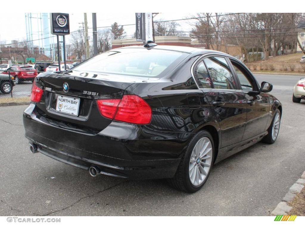 2011 3 Series 335i xDrive Sedan - Jet Black / Beige photo #6