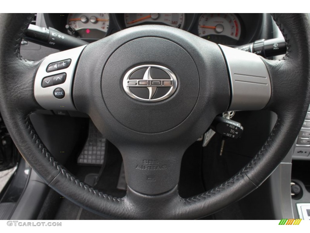 2009 Scion tC Standard tC Model Dark Charcoal Steering Wheel Photo #77704908