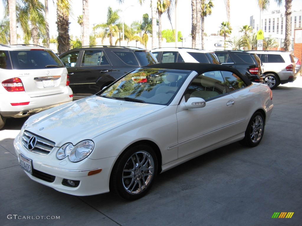 Arctic White 2009 Mercedes-Benz CLK 350 Cabriolet Exterior Photo #77704955