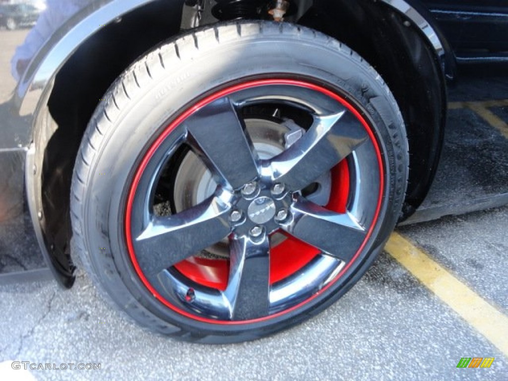 2013 Challenger Rallye Redline - Pitch Black / Radar Red/Dark Slate Gray photo #4