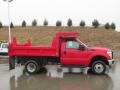  2011 F350 Super Duty XL Regular Cab 4x4 Chassis Dump Truck Vermillion Red