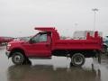 2011 Vermillion Red Ford F350 Super Duty XL Regular Cab 4x4 Chassis Dump Truck  photo #4