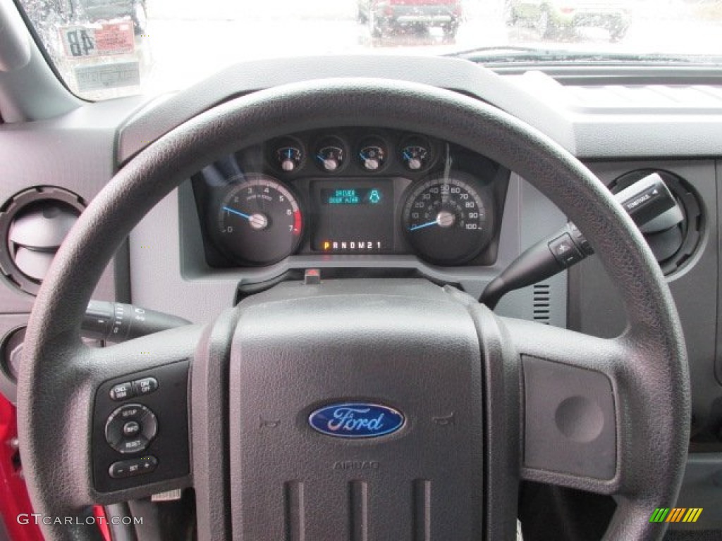 2011 Ford F350 Super Duty XL Regular Cab 4x4 Chassis Dump Truck Steel Steering Wheel Photo #77705466