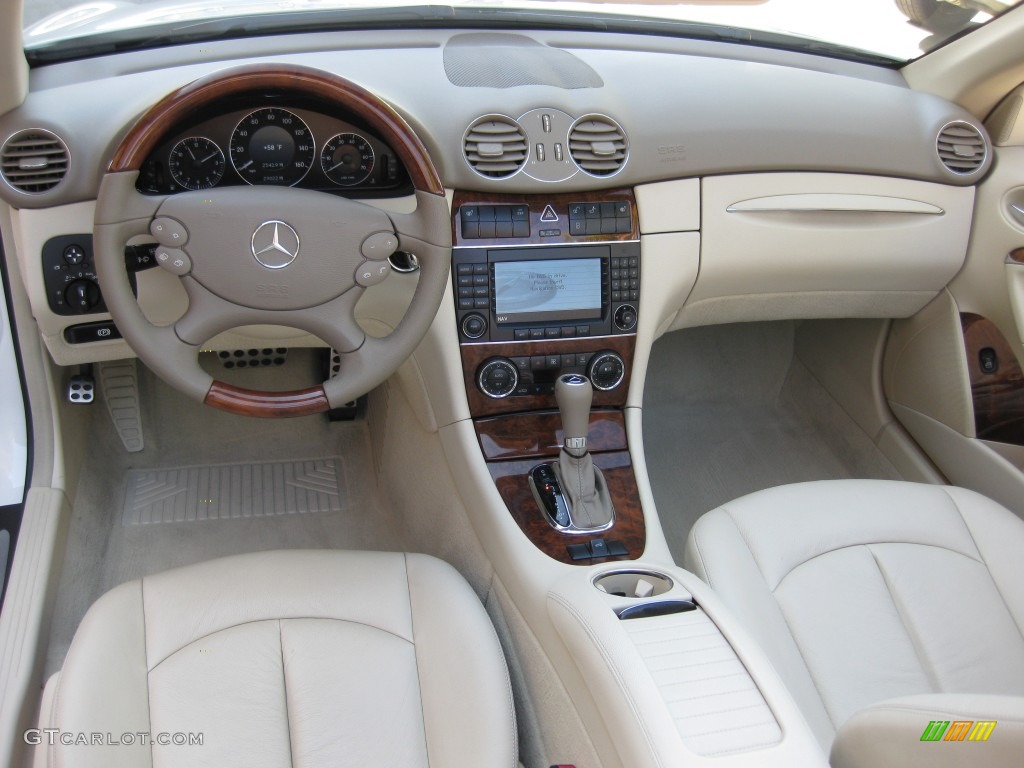 Stone Interior 2009 Mercedes-Benz CLK 350 Cabriolet Photo #77706936