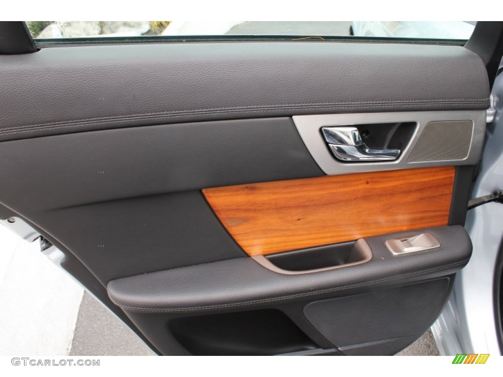 2010 Jaguar XF Premium Sport Sedan Warm Charcoal Door Panel Photo #77707755