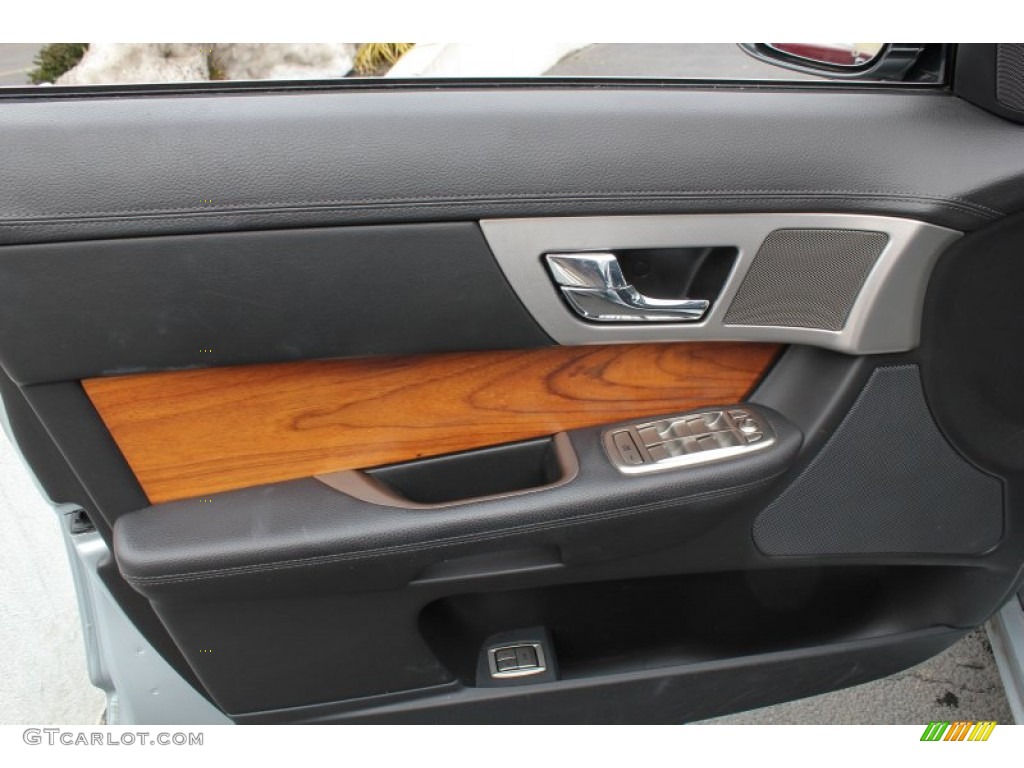 2010 Jaguar XF Premium Sport Sedan Warm Charcoal Door Panel Photo #77707812
