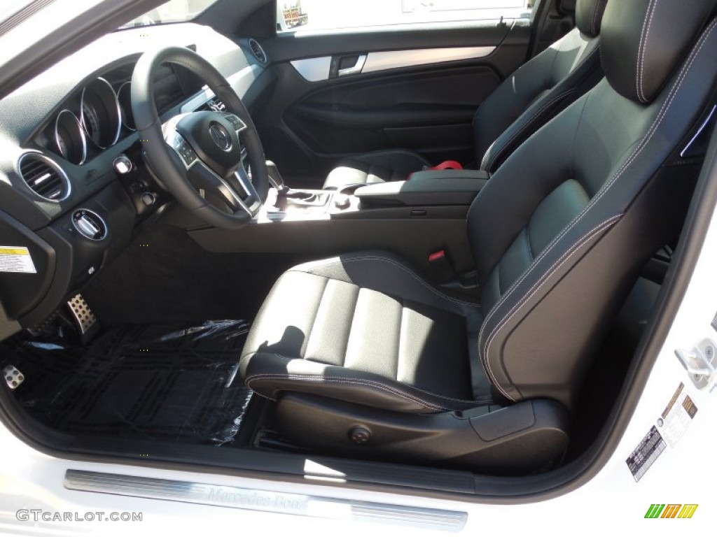 Black Interior 2013 Mercedes-Benz C 350 Coupe Photo #77709053