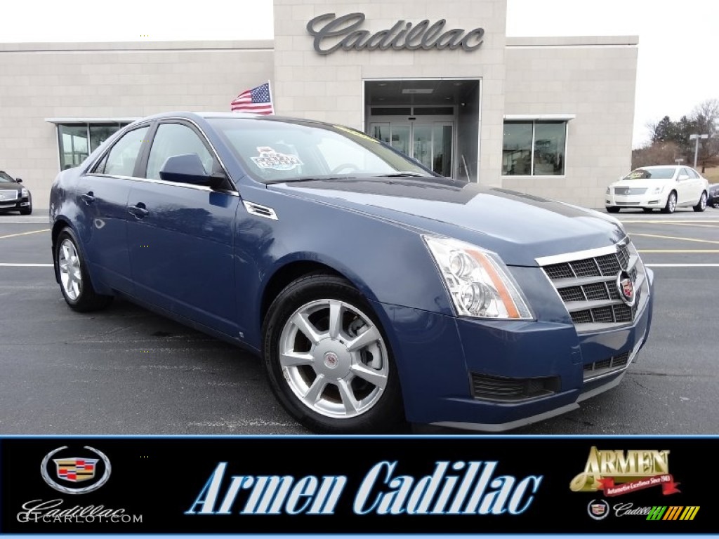 2009 CTS 4 AWD Sedan - Blue Diamond Tri-Coat / Cashmere/Cocoa photo #1