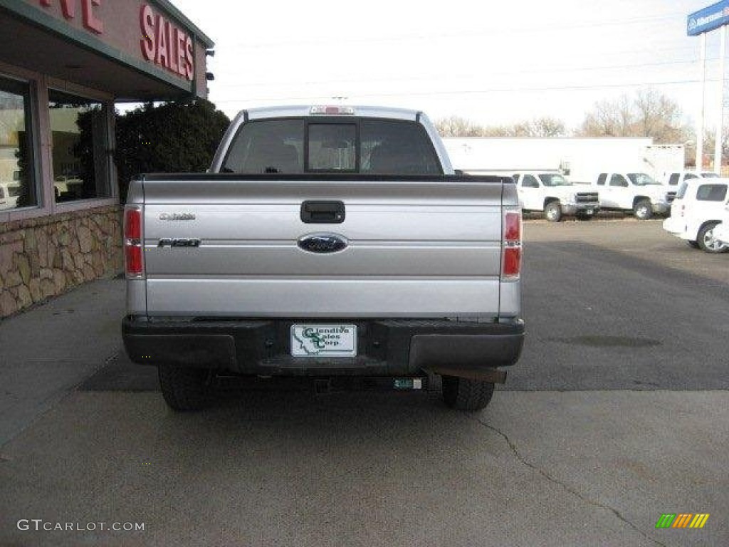 2010 F150 XL SuperCab 4x4 - Ingot Silver Metallic / Medium Stone photo #11