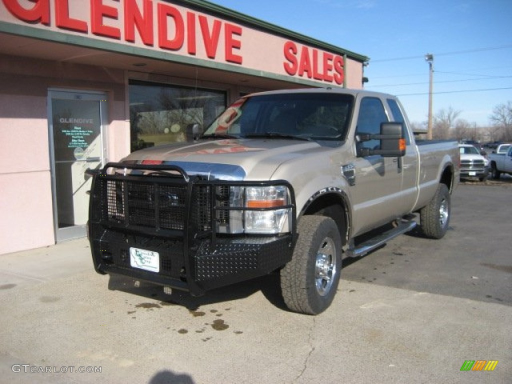 2008 F350 Super Duty XLT SuperCab 4x4 - Pueblo Gold Metallic / Camel photo #1