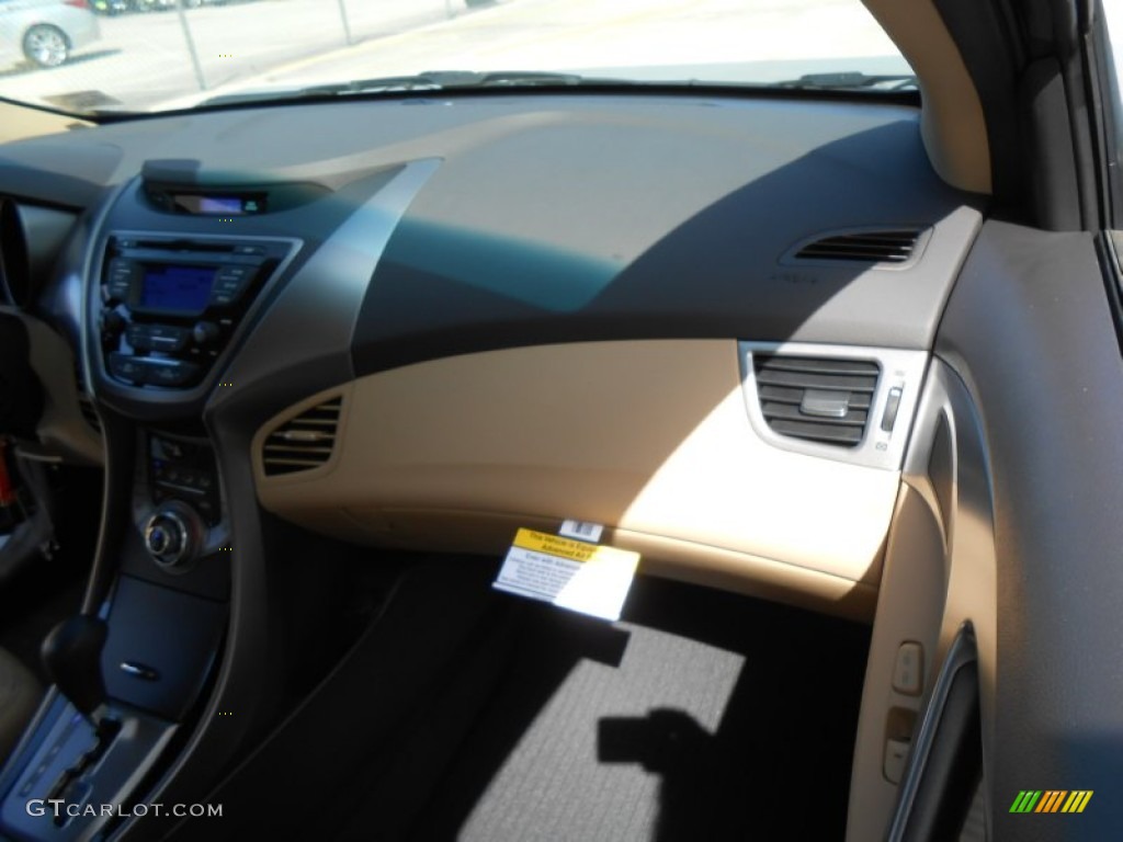 2013 Elantra GLS - Indigo Night / Beige photo #17