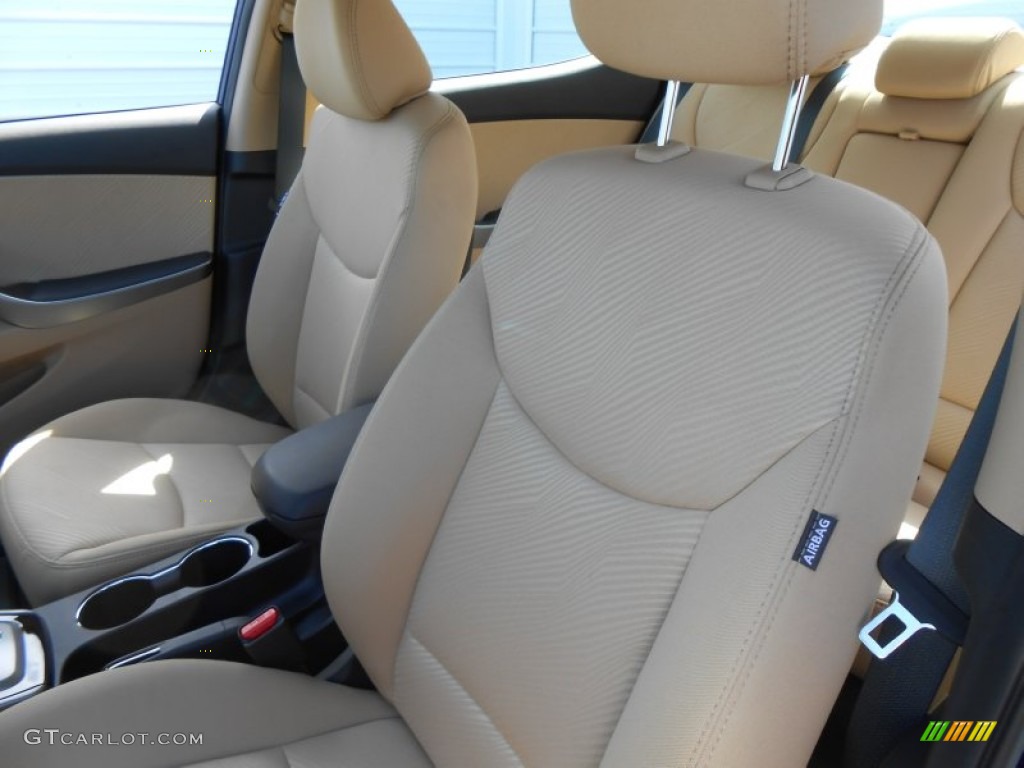 2013 Elantra GLS - Indigo Night / Beige photo #22