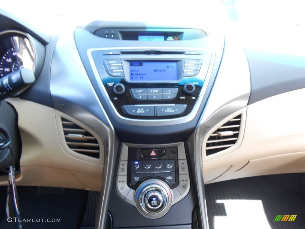 2013 Elantra GLS - Indigo Night / Beige photo #25