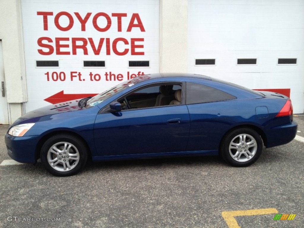 2006 Accord LX Coupe - Sapphire Blue Pearl / Ivory photo #3