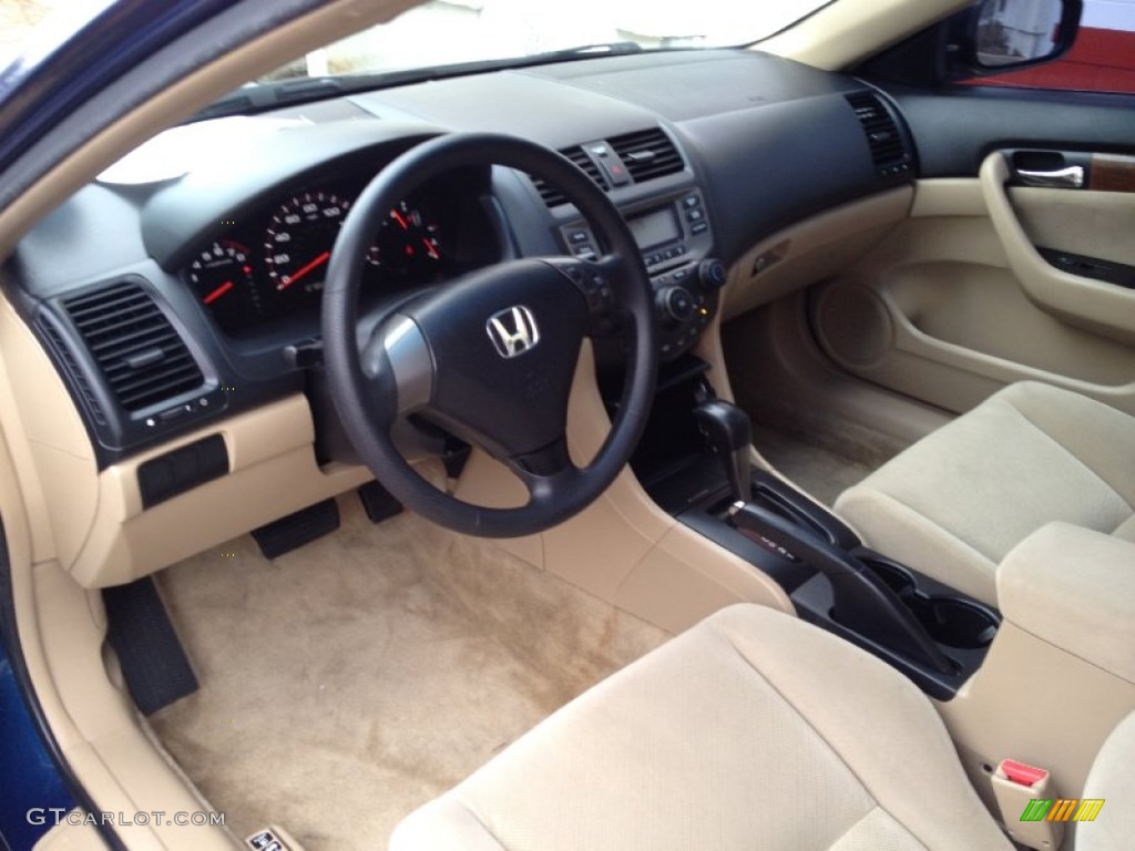 Ivory Interior 2006 Honda Accord LX Coupe Photo #77715049