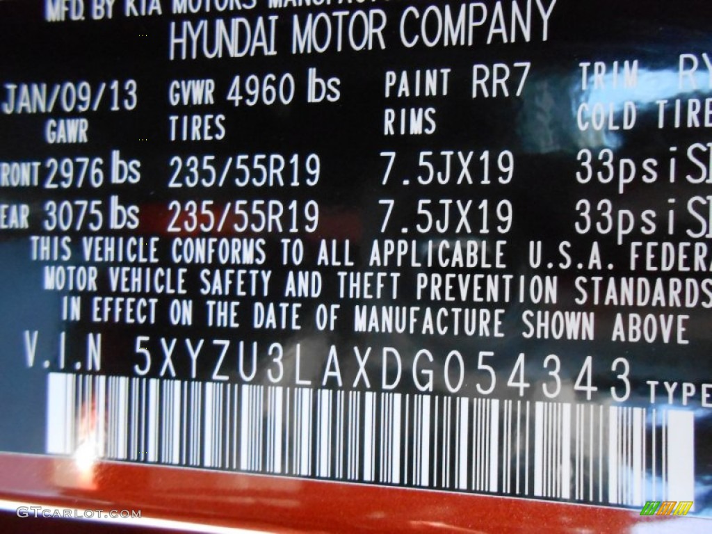 RR7 2013 Hyundai Santa Fe Sport 2.0T Parts