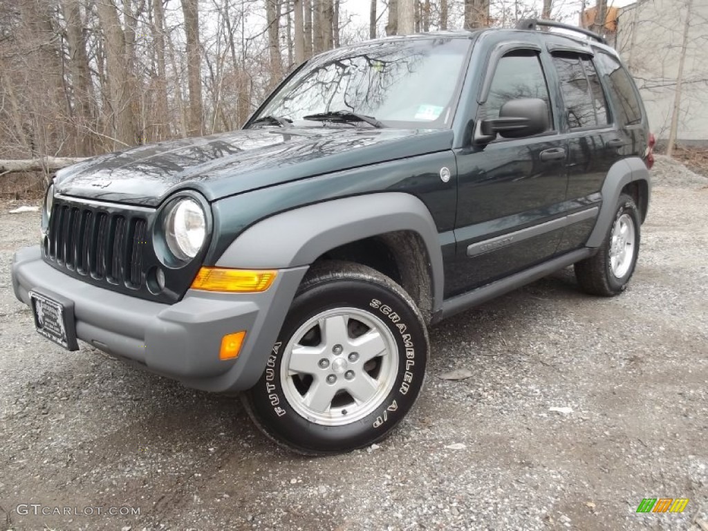 Deep Beryl Green Pearl 2005 Jeep Liberty Sport 4x4 Exterior Photo #77717668