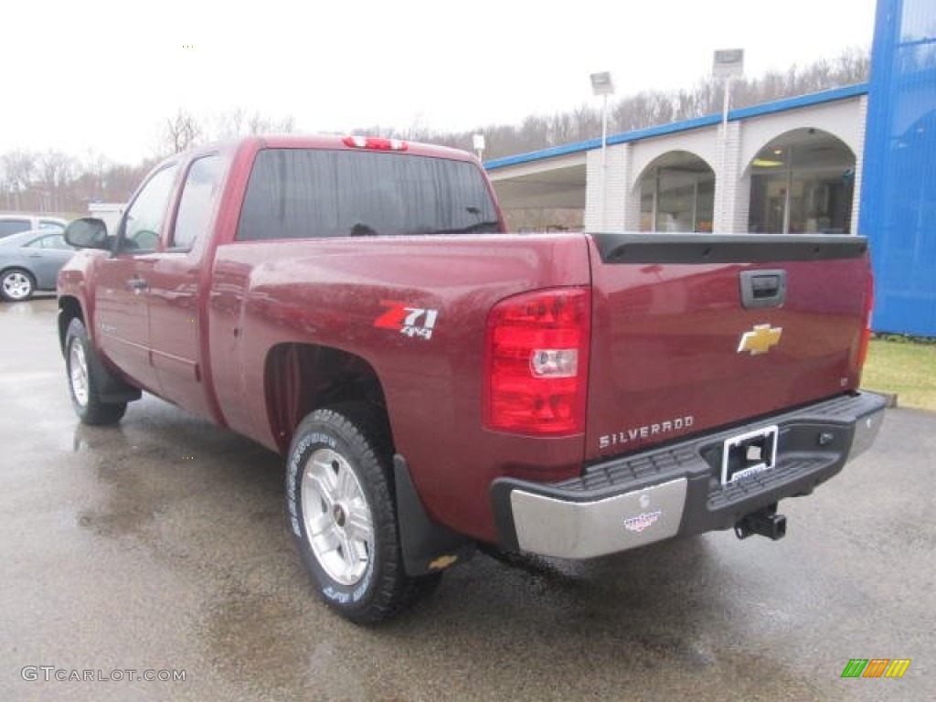 2013 Silverado 1500 LT Extended Cab 4x4 - Deep Ruby Metallic / Ebony photo #4