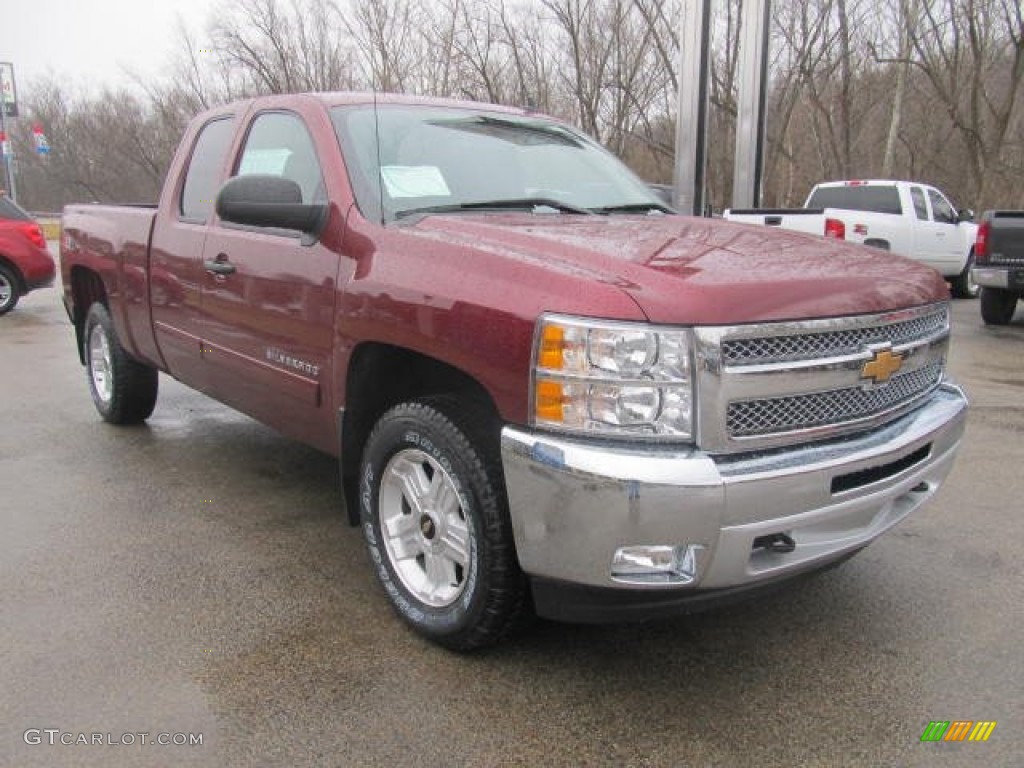 2013 Silverado 1500 LT Extended Cab 4x4 - Deep Ruby Metallic / Ebony photo #10