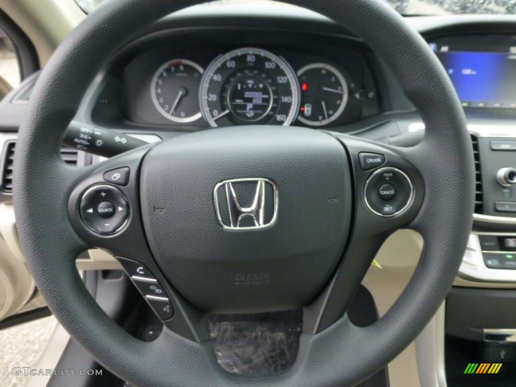 2013 Honda Accord LX Sedan Ivory Steering Wheel Photo #77718225