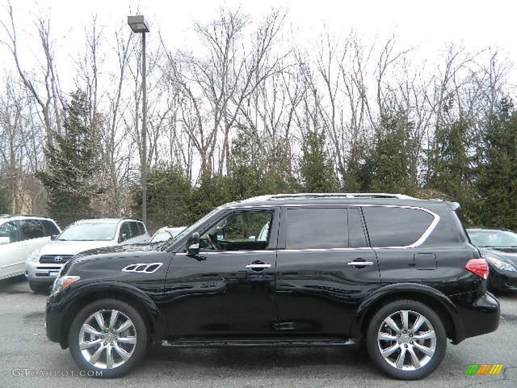Black Obsidian 2012 Infiniti QX 56 4WD Exterior Photo #77718579