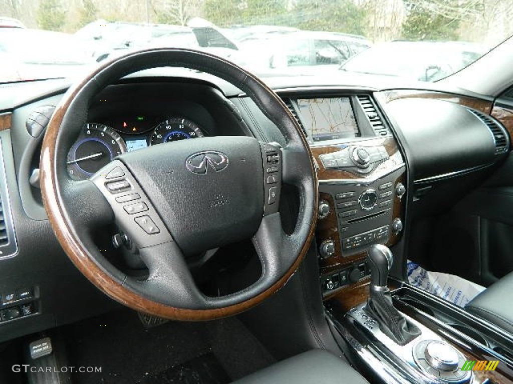 2012 Infiniti QX 56 4WD Graphite Dashboard Photo #77718612