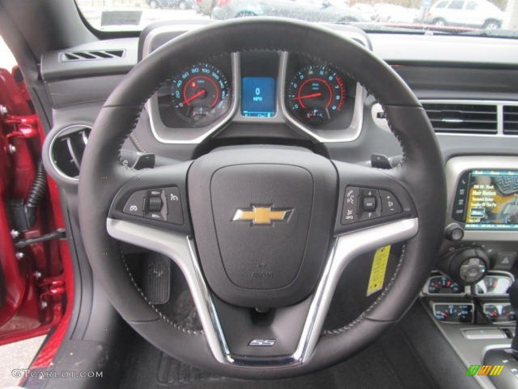 2013 Chevrolet Camaro SS/RS Coupe Black Steering Wheel Photo #77718627
